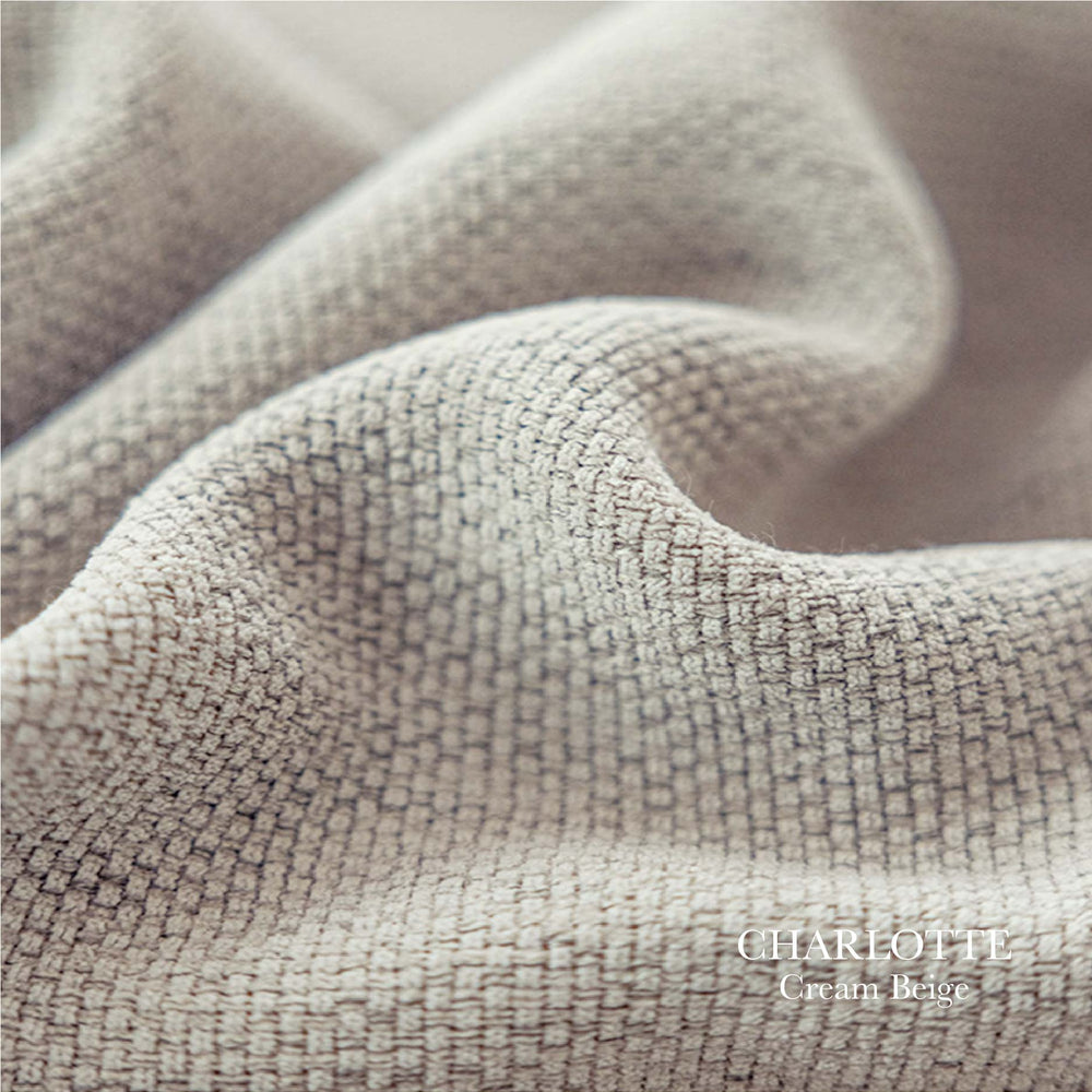 EAZU Cream Beige Charlotte Heavyweight Linen Curtain
