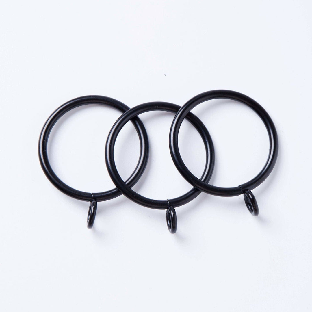 EAZU Curtain Round Rings Cast Iron Black