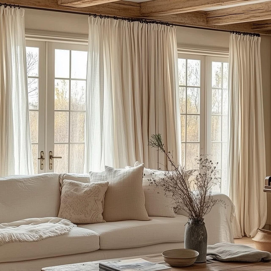 EAZU Luna Linen Curtain Pinch Pleat