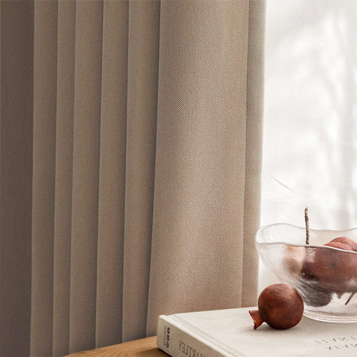EAZU Amber Brown Vera Velvet Curtain Blackout Pinch Pleat