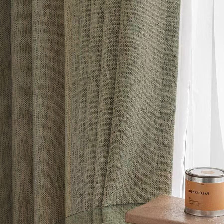 EAZU Dark Flax Charlotte Heavyweight Linen Curtain