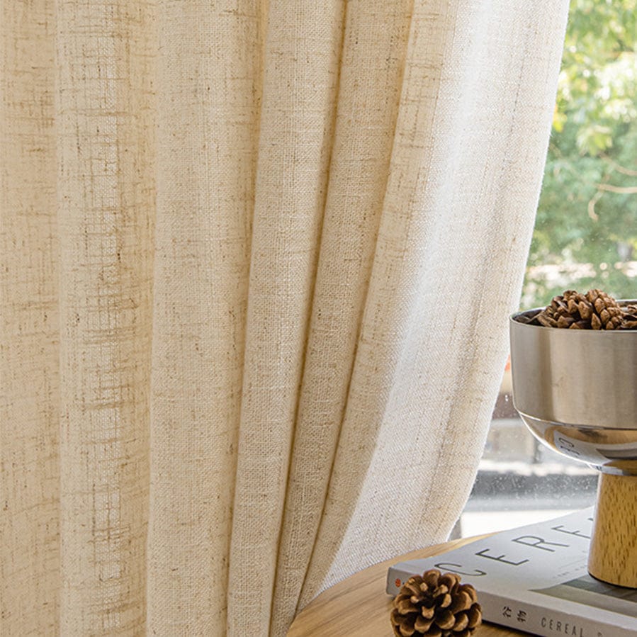 EAZU Marshmellow Luna Linen Curtain Pinch Pleat