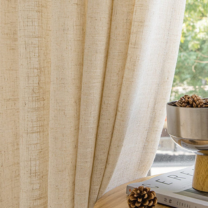 EAZU Marshmellow Luna Linen Curtain Pinch Pleat