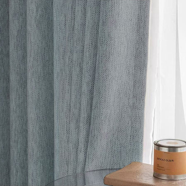 EAZU Norweigian Blue Charlotte Heavyweight Linen Curtain