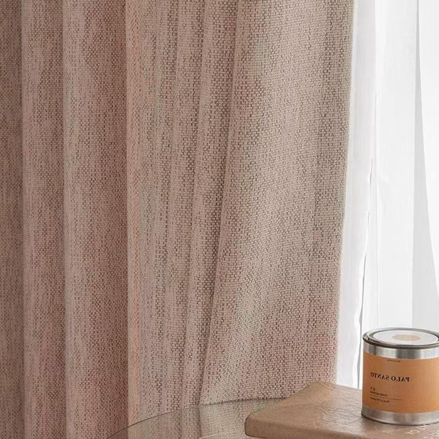 EAZU Peach Pink Charlotte Heavyweight Linen Curtain