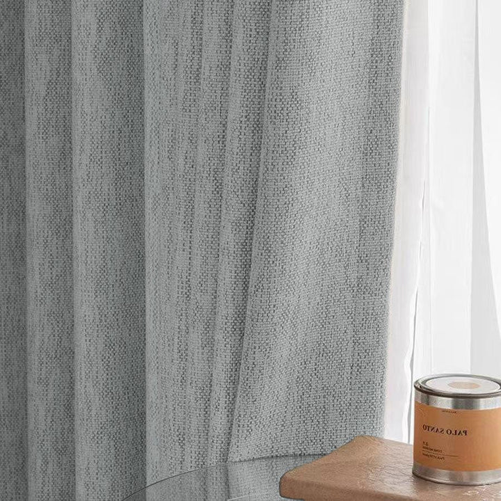 EAZU Taupe Charlotte Heavyweight Linen Curtain