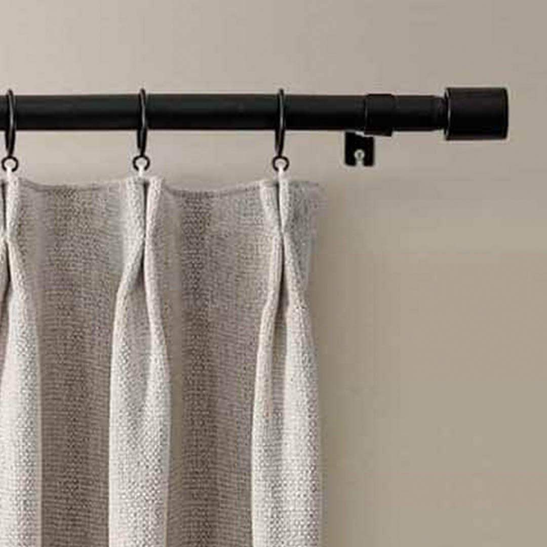 EAZU 48-84 inches Adjustable Curtain Rod & Wall Bracket - Window Hardware