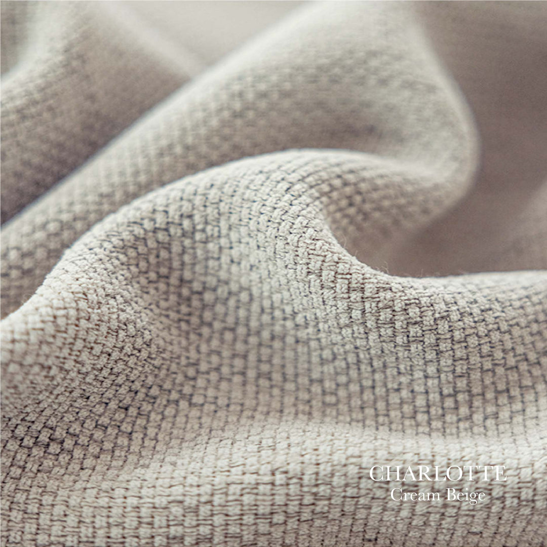 EAZU Cream Beige Charlotte Heavyweight Linen Curtain
