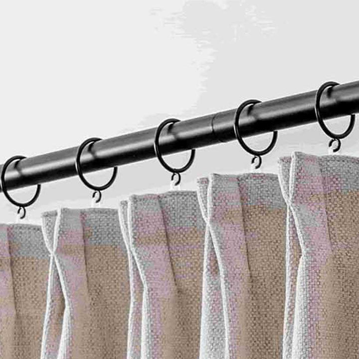 EAZU Curtain Round Rings Cast Iron Black