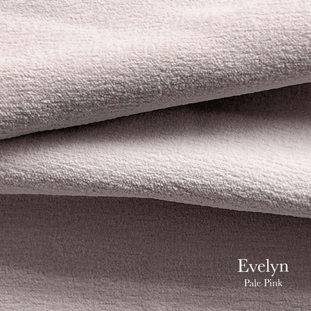 EAZU Pale Pink Evelyn Velvet Blackout Curtain Pleated