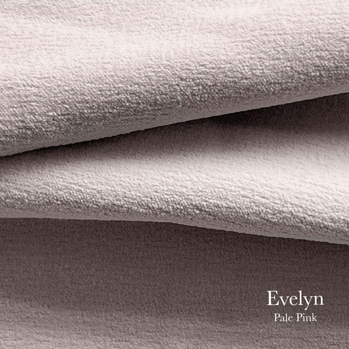 EAZU Pale Pink Evelyn Velvet Blackout Curtain Pleated