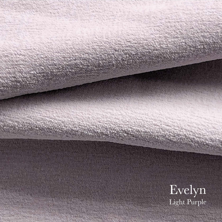 EAZU Light Purple Evelyn Velvet Blackout Curtain Pleated