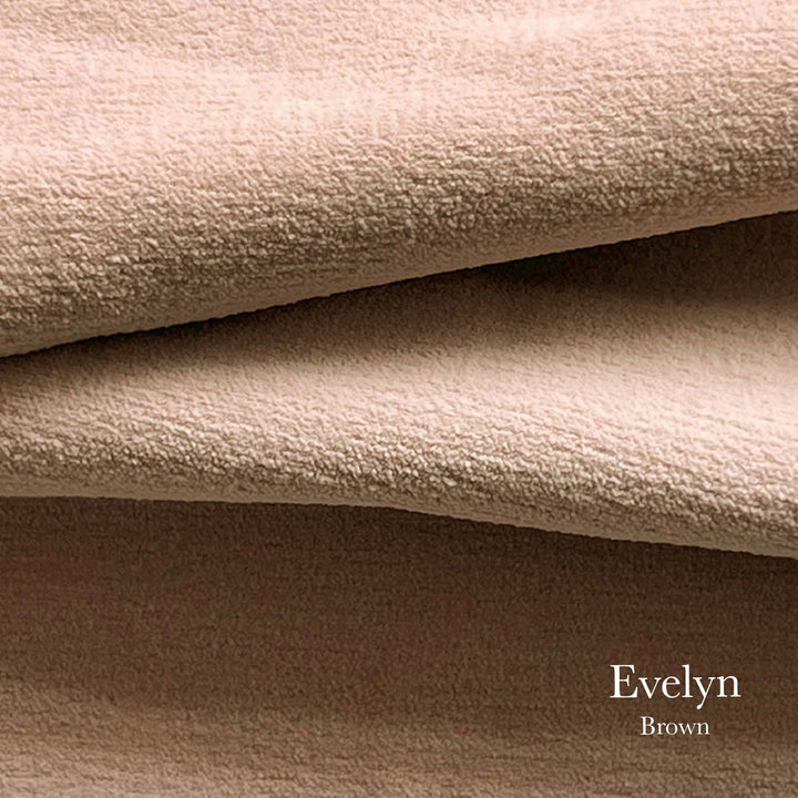 EAZU Brown Evelyn Velvet Blackout Curtain Pleated