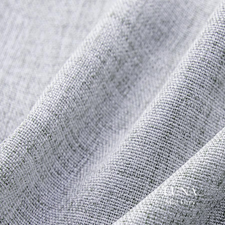 EAZU Mist Grey Luna Linen Curtain Pinch Pleat