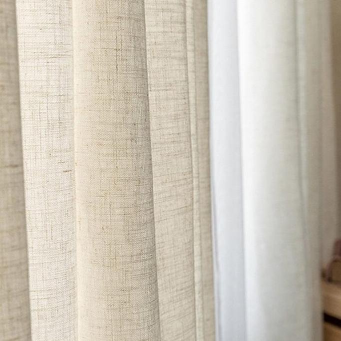 EAZU Natural Mira Linen Sheer Curtain Summer Vibe