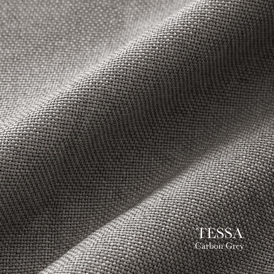 EAZU Carbon Grey Tessa Cotton Curtain Pinch Pleat