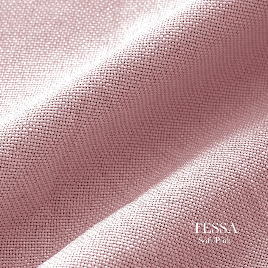 EAZU Soft Pink Tessa Cotton Curtain Pinch Pleat