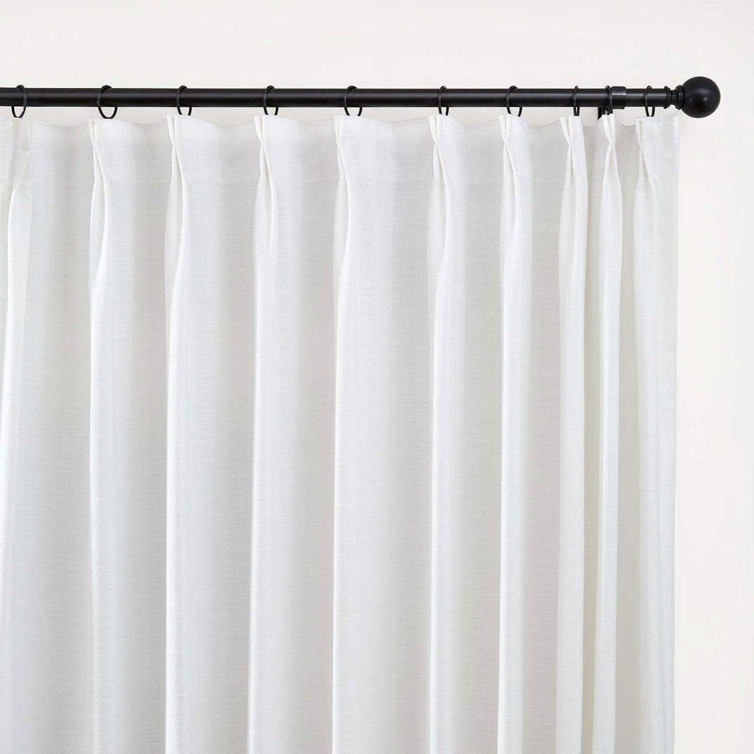 EAZU Cream White Tessa Cotton Curtain Pleated | Cream White