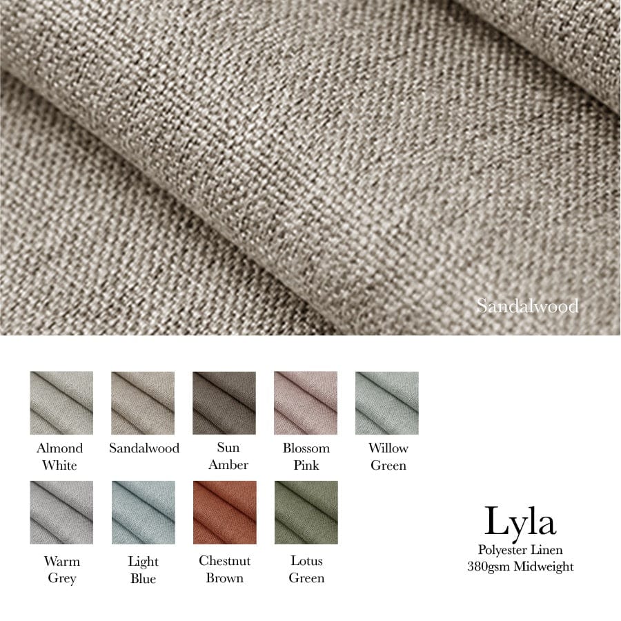 EAZU Lyla Faux Linen Blackout Curtain