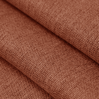 EAZU Chestnut Brown Lyla Faux Linen Blackout Curtain