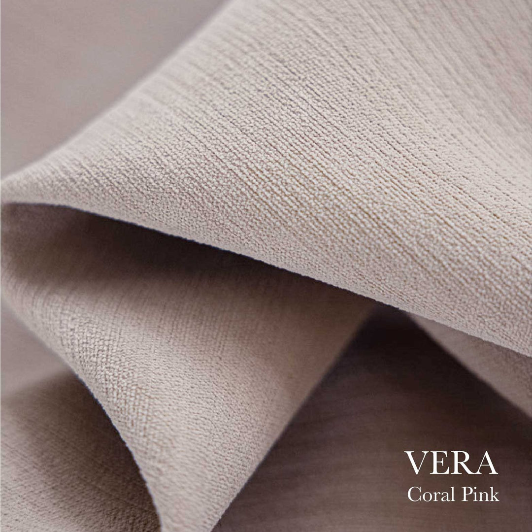 EAZU Coral Pink Vera Velvet Curtain Blackout Pinch Pleat