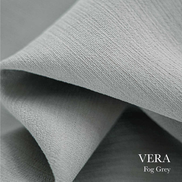 EAZU Fog Grey Vera Velvet Curtain Blackout Pinch Pleat