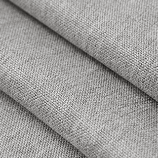 EAZU Warm Grey Lyla Faux Linen Blackout Curtain